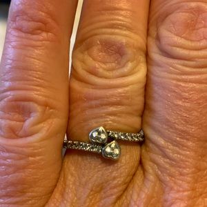 Pandora double heart ring